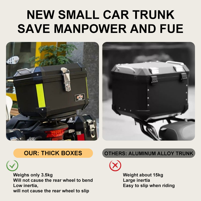 Top Box 45 Liters for Motorcycle Waterproof With Bracket Helmet Box ...