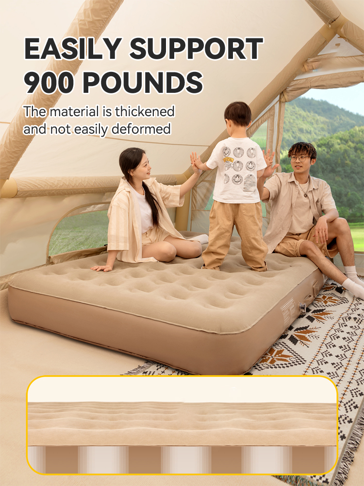 ICON Inflatable Air Bed Double Person Airbed WITH FREE Manual Air Pump ...