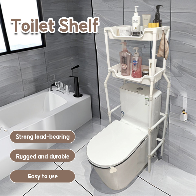 CHIT Toilet Storage Rack No Punching Bathroom Shelves Large Capacity ...