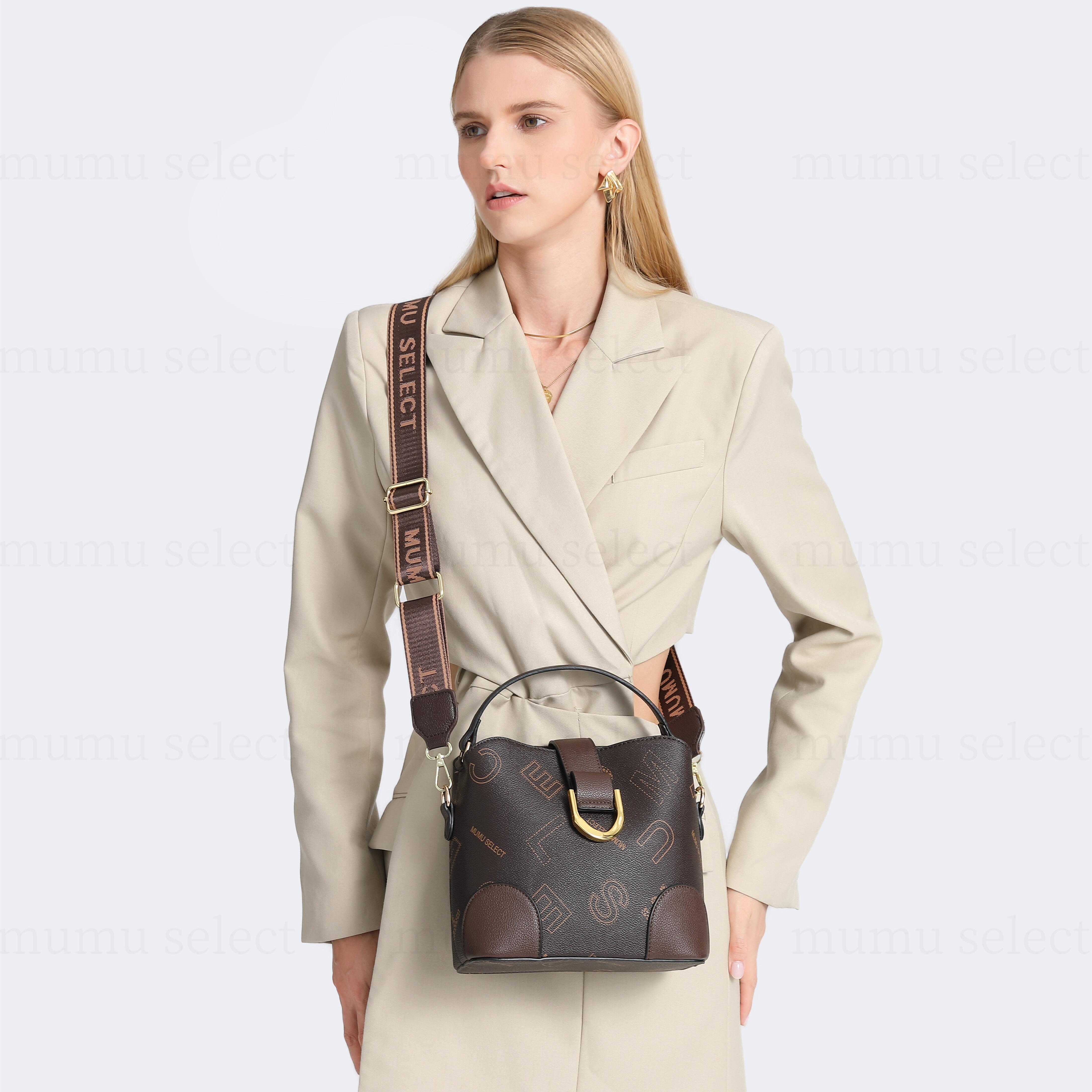 【Mumu Select】M522 Retro Quality Leather Women Shoulder Sling Bucket Bag ...