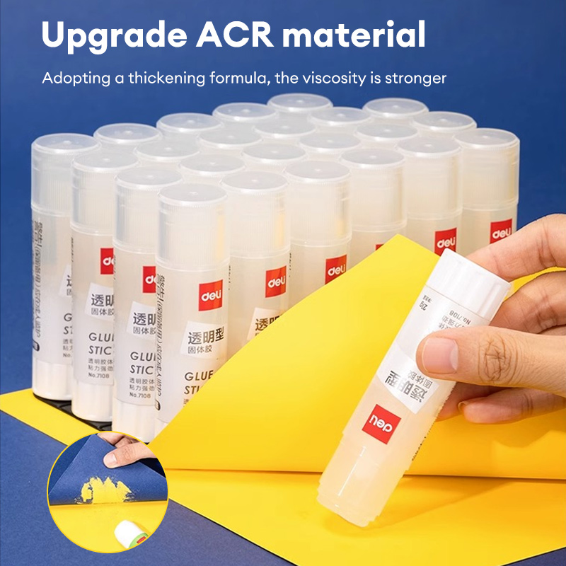 Deli Glue Stick 8/21g Stationery ACR Strong Glue Stick Transparent ...