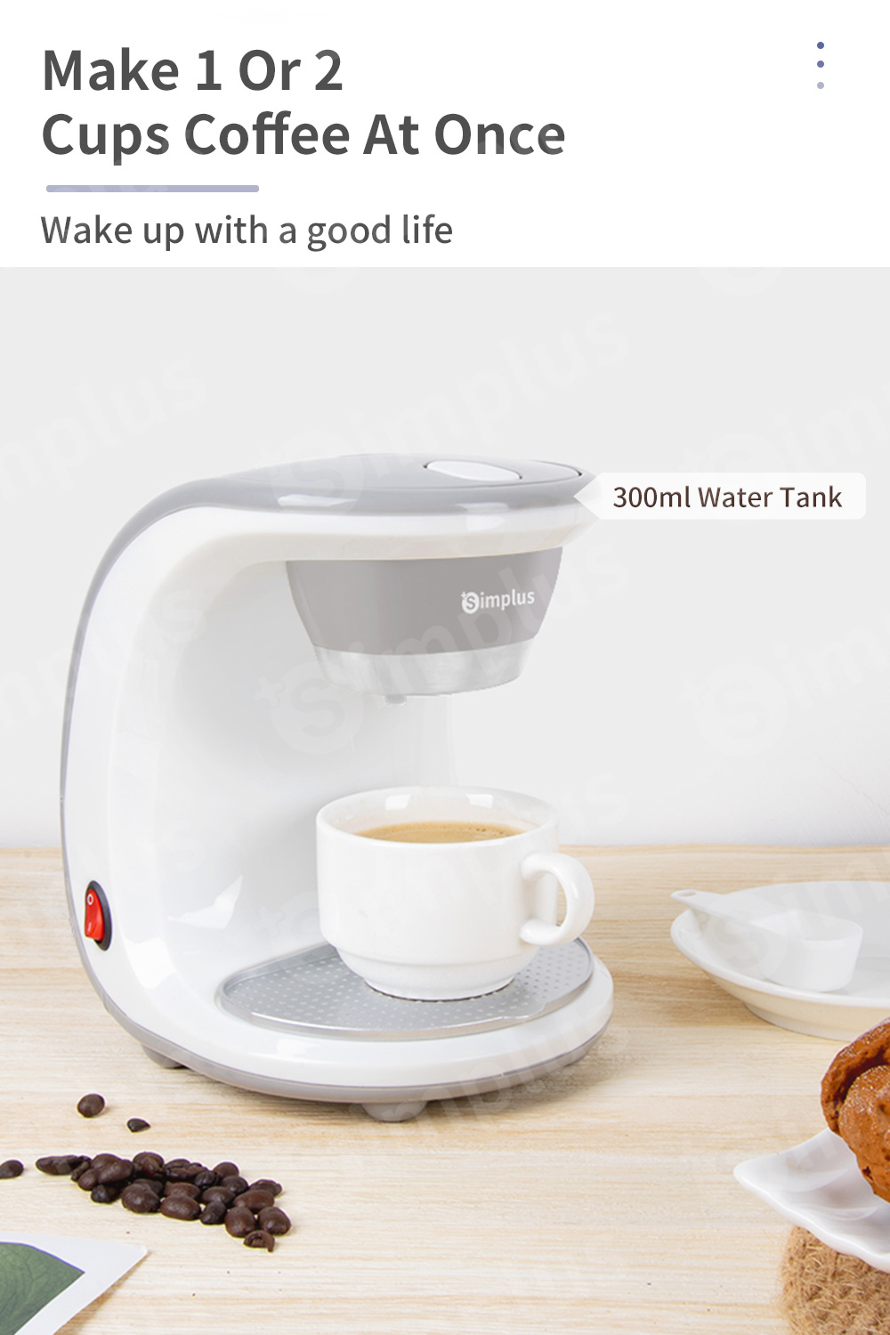 Simplus Electric Coffee Maker Automatic Coffee Machine 300ML | Shopee ...