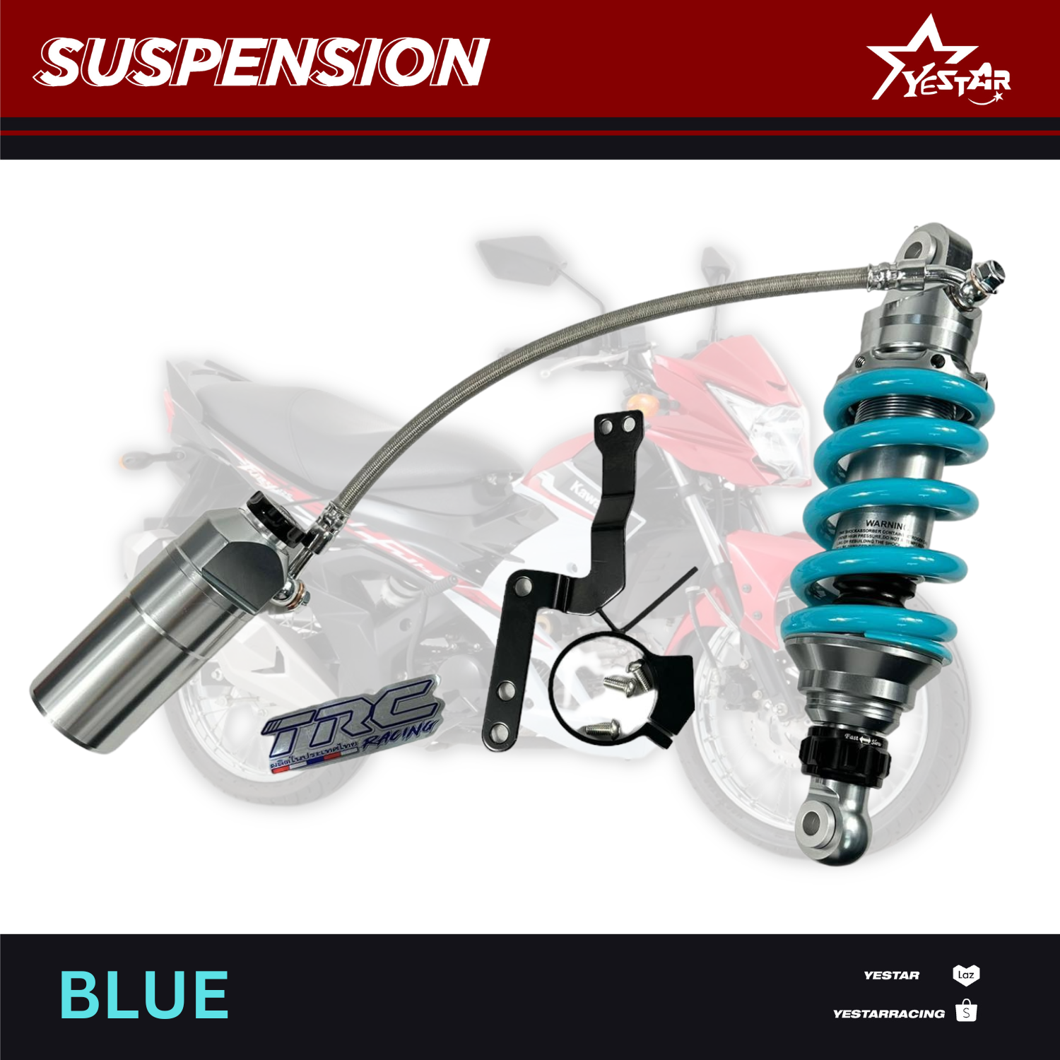 Yestar (TRC) Rear Shock Absorber For 255mm Kawasaki Fury Motorcycle ...