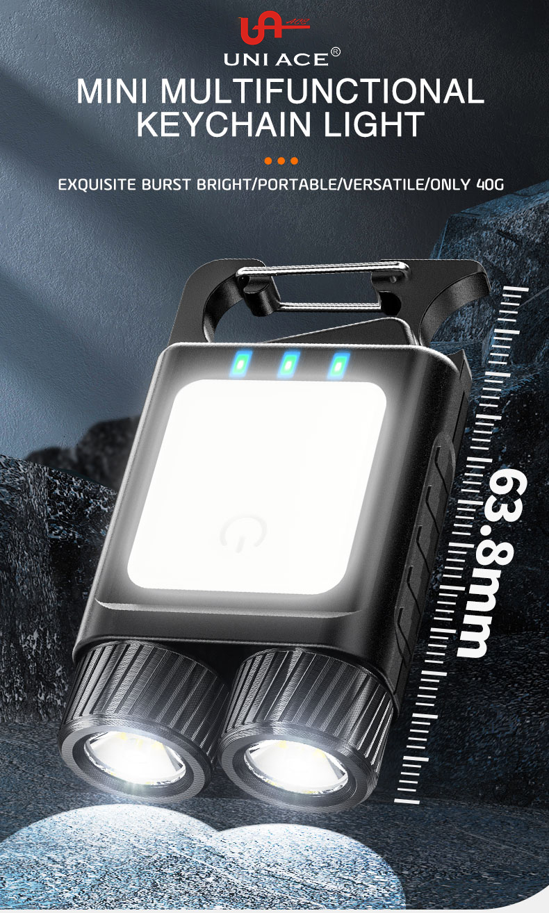 multifunctional cycling camping mini rechargeable double head ...