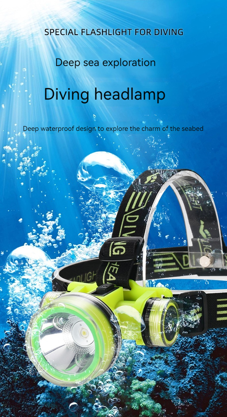 UNI ACE LED Diving Headlamp USB Rechargeable Waterproof Strong Light ...