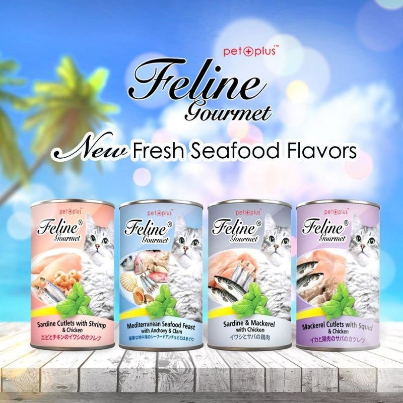 400g Feline Gourmet Can Wet Food Cat Essentials All Stages Adult Kitten ...