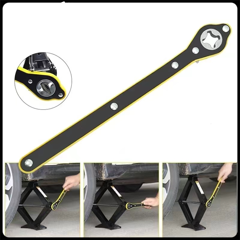 Auto Labor-saving Jack Ratchet Wrench Scissor Jack Garage Tire Wheel ...