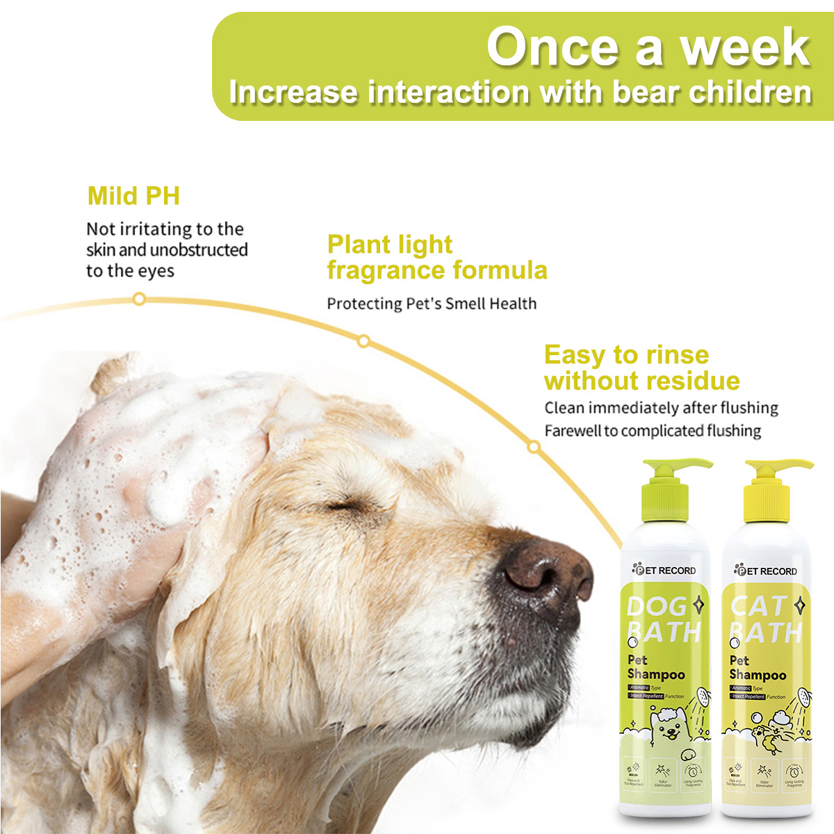 Image showcasing Pet shampoo Common to cats and dogs Dog deodorant shampoo Cat ...