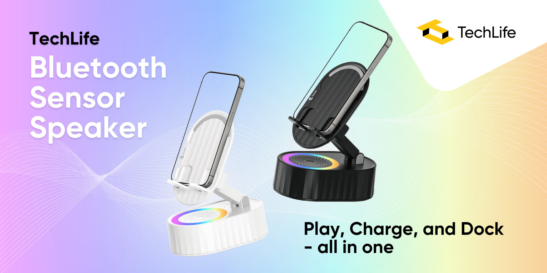 TechLife Bluetooth Sensor Speaker | Built-in Powerbank | 5W Audio ...