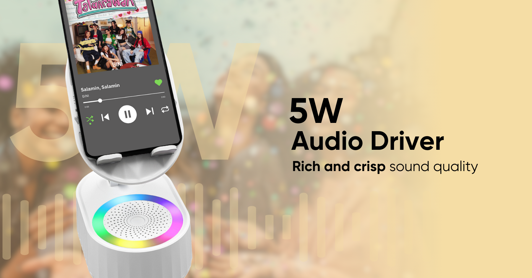 TechLife Bluetooth Sensor Speaker | Built-in Powerbank | 5W Audio ...