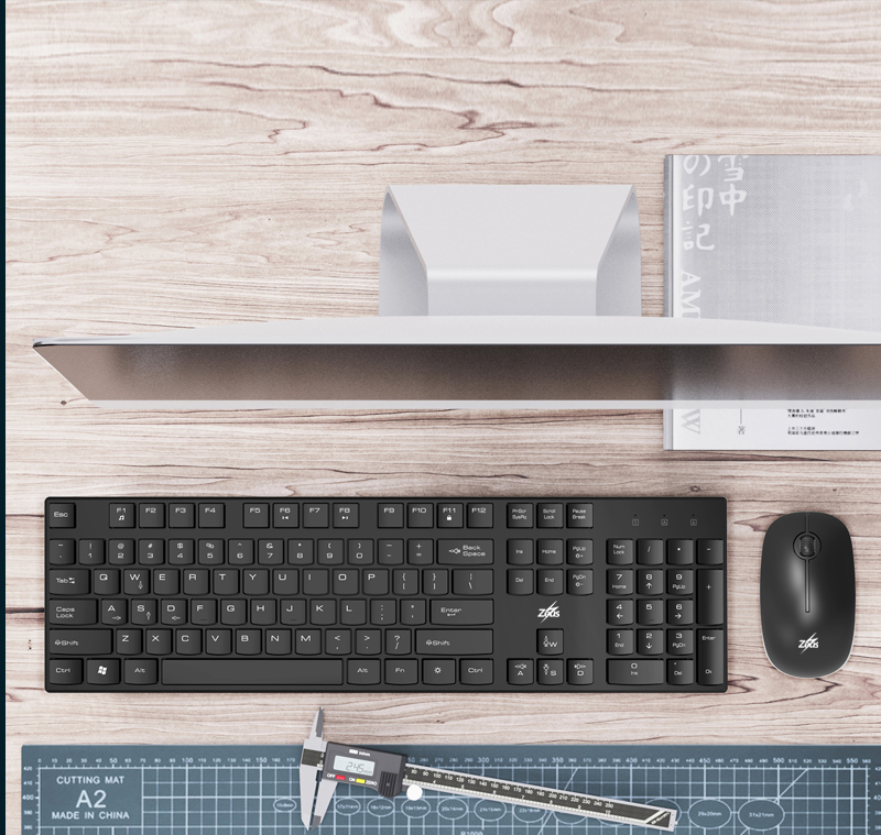 Zeus GK600 104-key Ultra-thin Quiet 2.4GHz Wireless Keyboard and Mouse ...