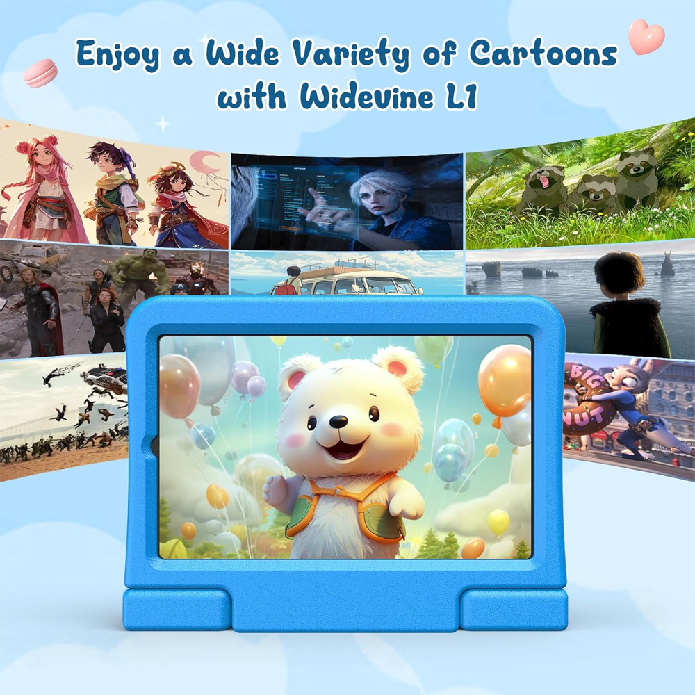 ALLDOCUBE KizPad Pro kindertablet 8,4 inch, Android 13 12(4 8)GB RAM 64GB ROM/512GB TF, Widevine L1, Octa-Core tablet-pc, FHD 1920*1200 met pen, 4G LTE, ouderlijk toezicht educatief spel voor kinderen