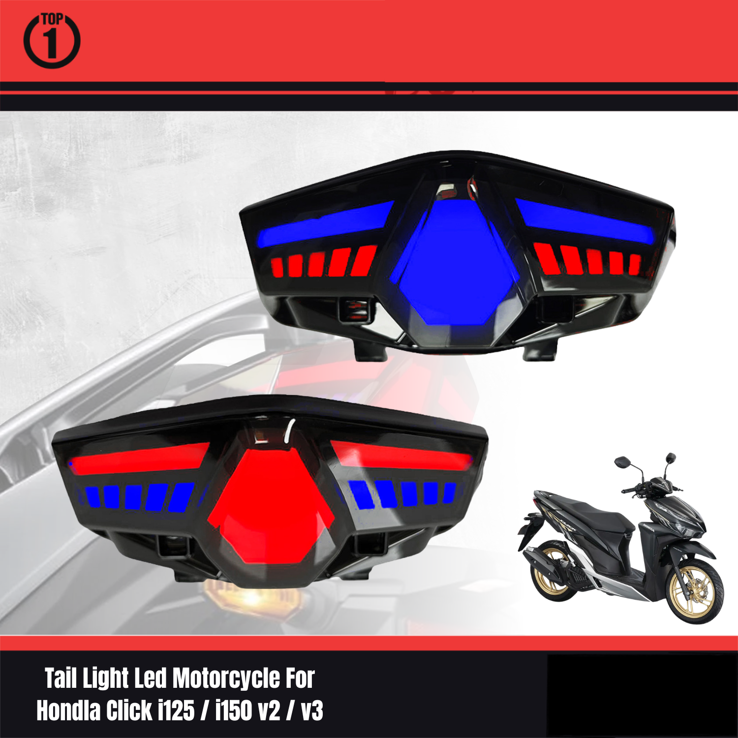 TOP1 PH Brake Light Signal Light Flowing Tail Light Assy for Honda ...