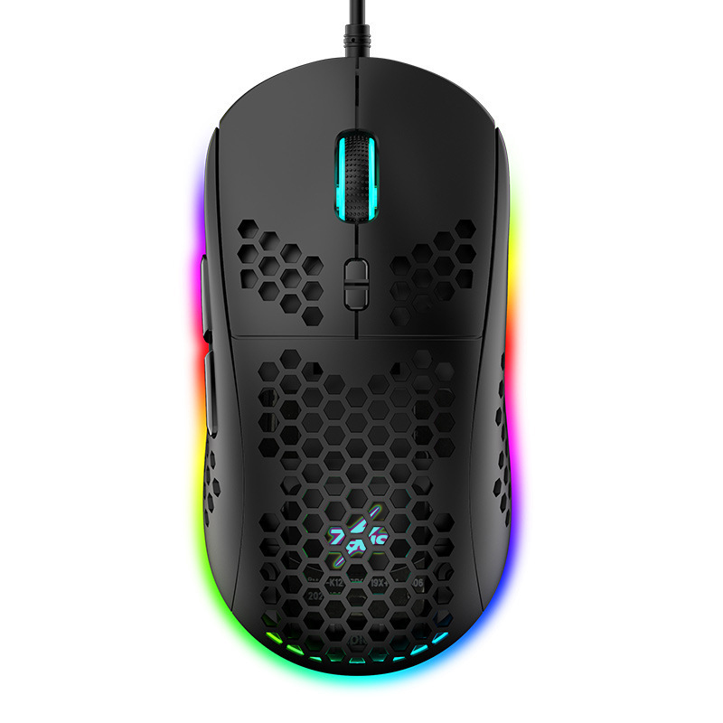Zeus MR-002 7-button wired gaming mouse RGB backlit gaming hollow ...