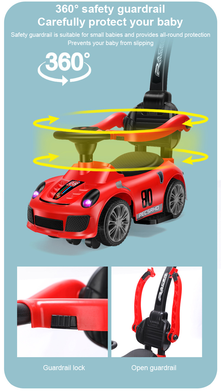 Multifunction Baby Kids Ride on Toy Car Push Stroller Kids Outdoor Car ...