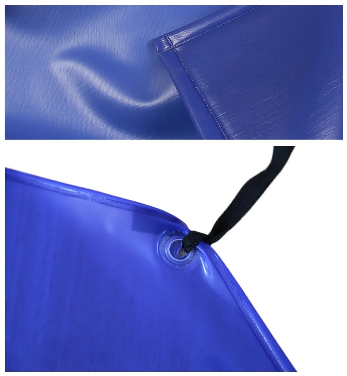 Blue/White Waterproof Apron Oil Resistant Smock PVC Industrial Acid and ...