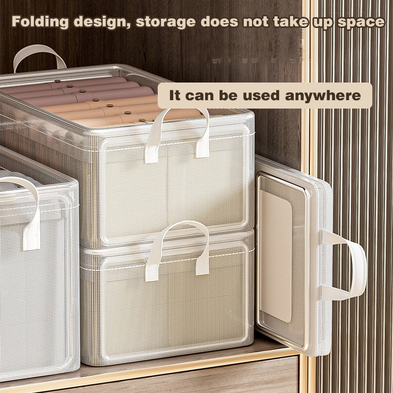Foldable Clothes Organizer Storage Box Waterproof Wardrobe