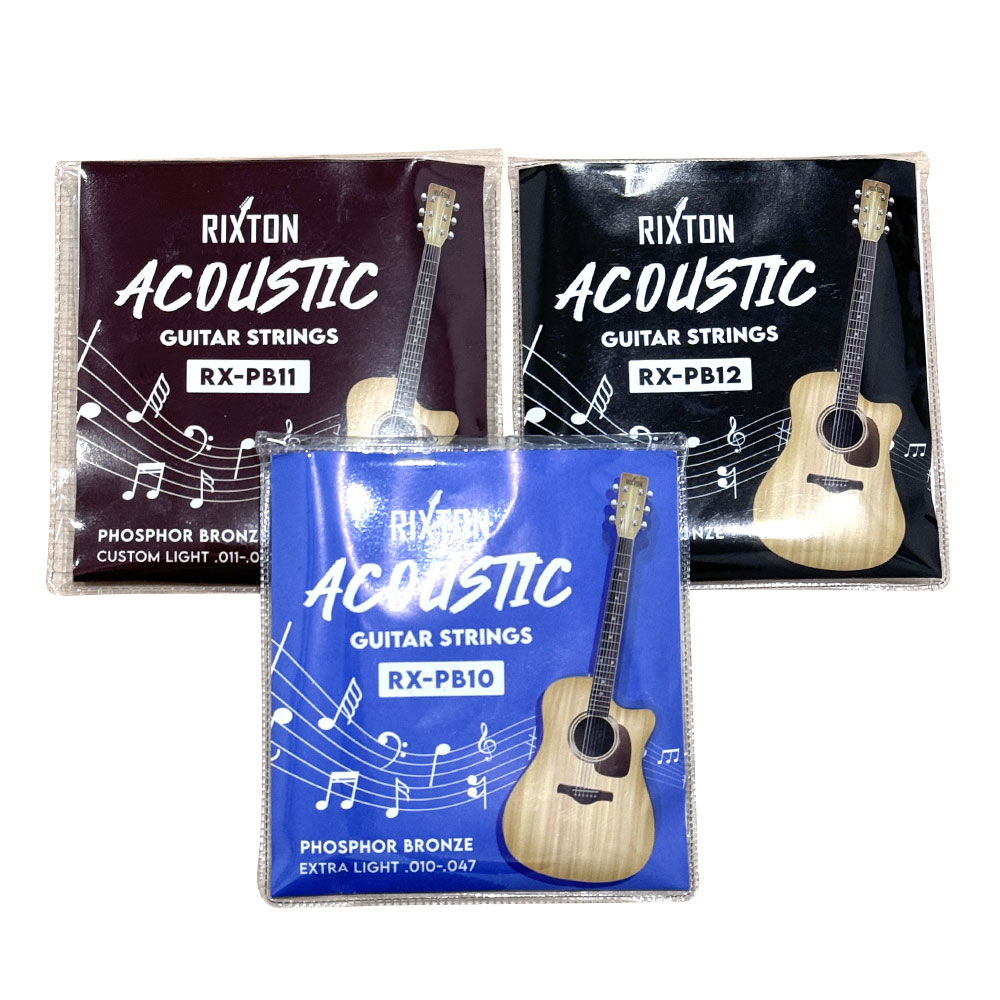 RIXTON Phosphor Bronze Coated Acoustic Guitar Strings Musical ...