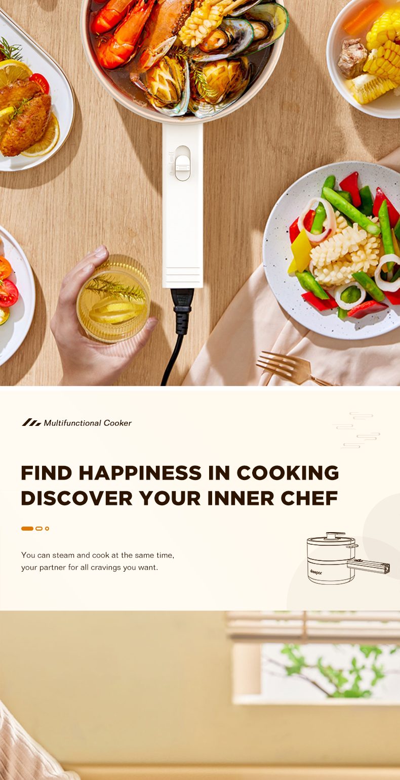 DREEPOR X Electric Cooker Rice Cooker Mini Small Multifunctional Cooker ...