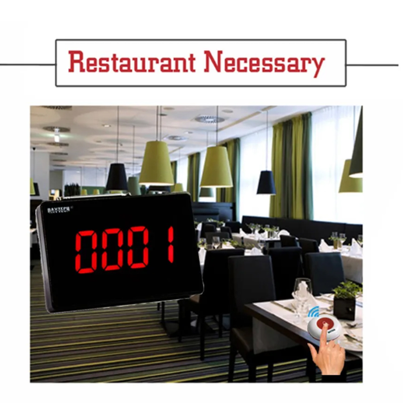 DAYTECH 10-Piece Call Button Restaurant Staff Pager System 300m Long ...