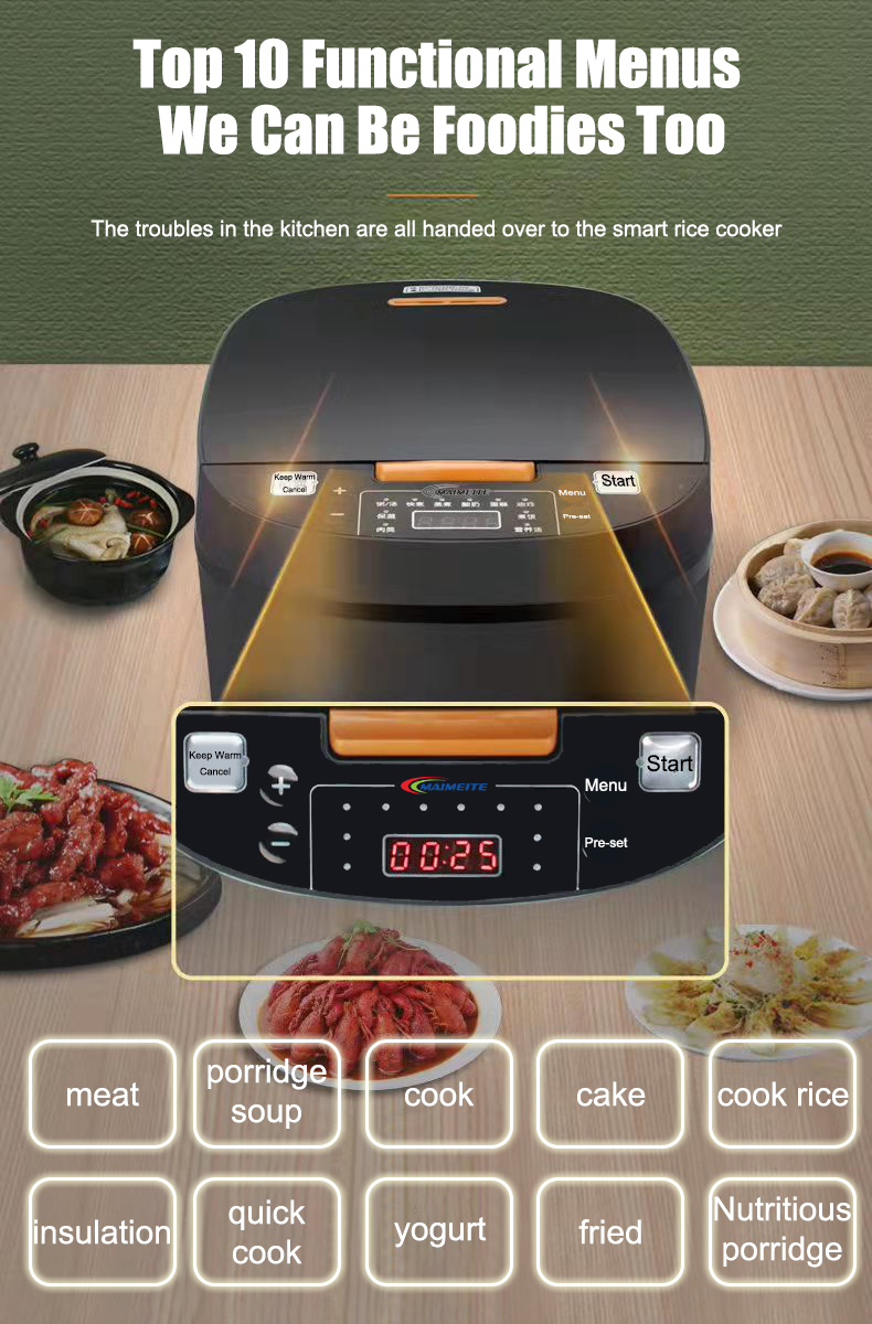 Maimeite Electric Rice Cooker 6L Multifunctional Electric Cooker Home ...