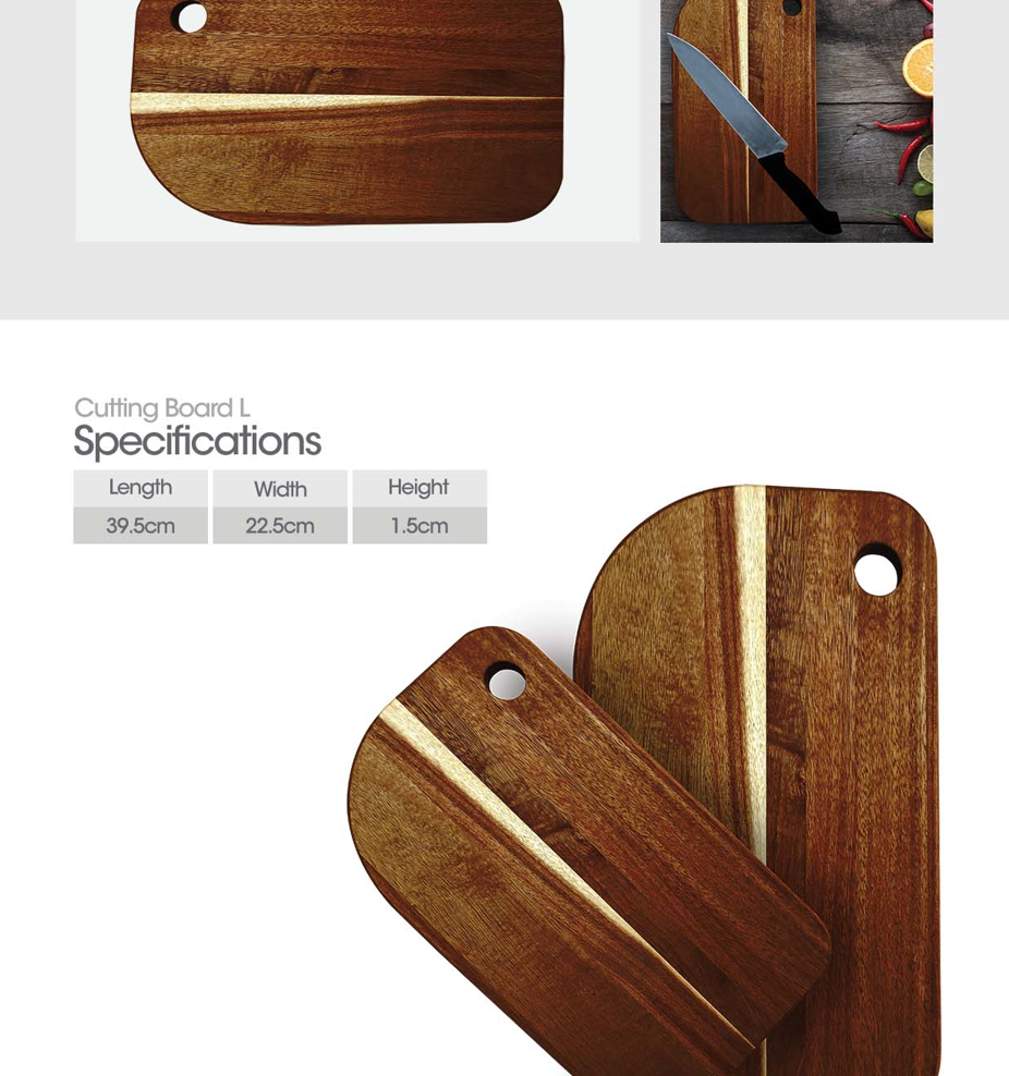 CRYSALIS Cutting Board Small/Large Wooden Chopping Board, Knife Board ...