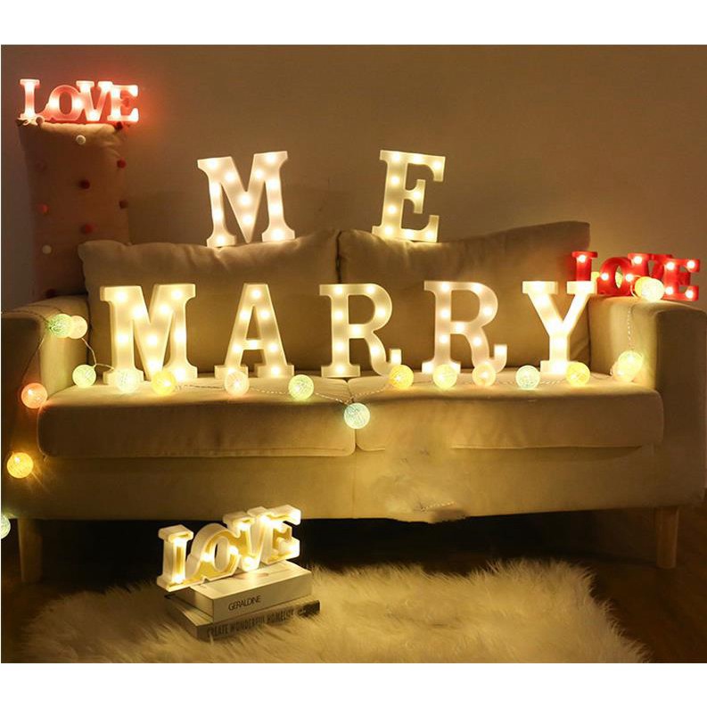 【Fast Delivery】A-Z 3d Letter LED Alphabet Decor Lamp Letter Light Party ...