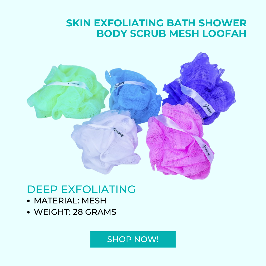 Groovy Skin Exfoliating Body Scrub | Mesh Bath Shower Loofah | Shopee ...