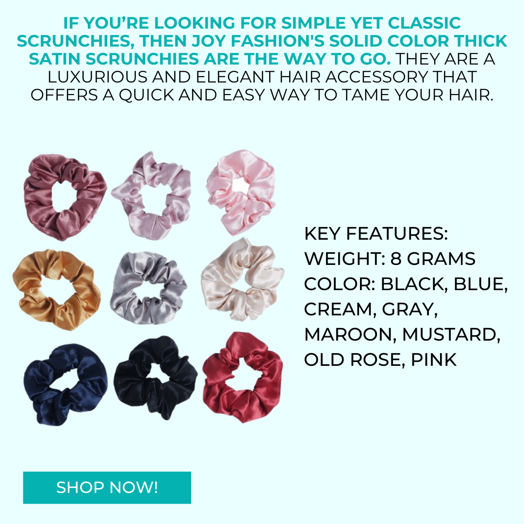 Joy Fashion Solid Color Thick Satin Scrunchies | Shopee Philippines