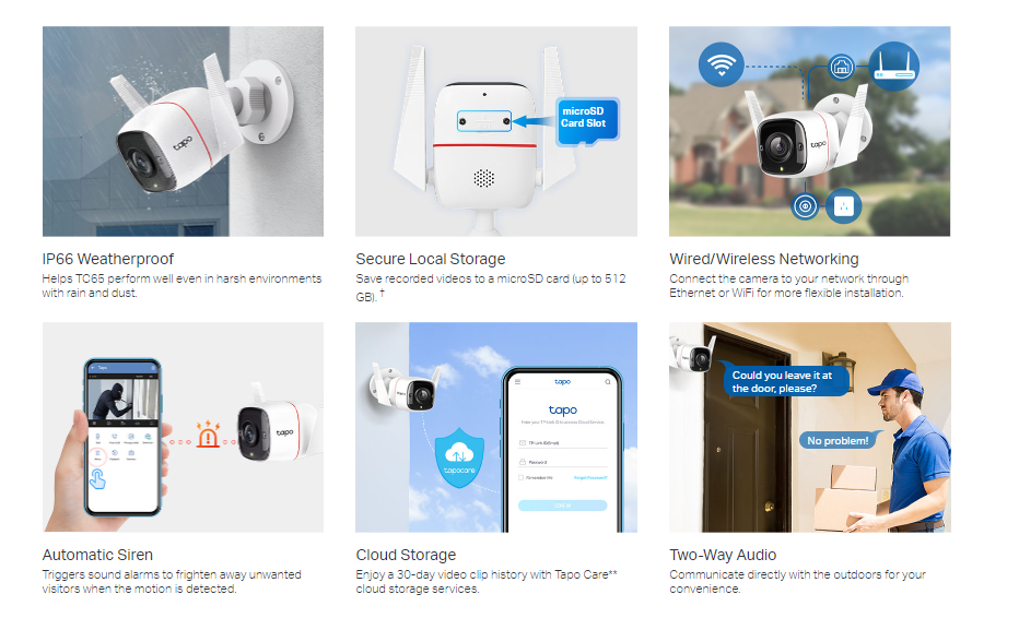 TP-Link Tapo TC65 Home Outdoor Security Wi-Fi Camera | Shopee Philippines