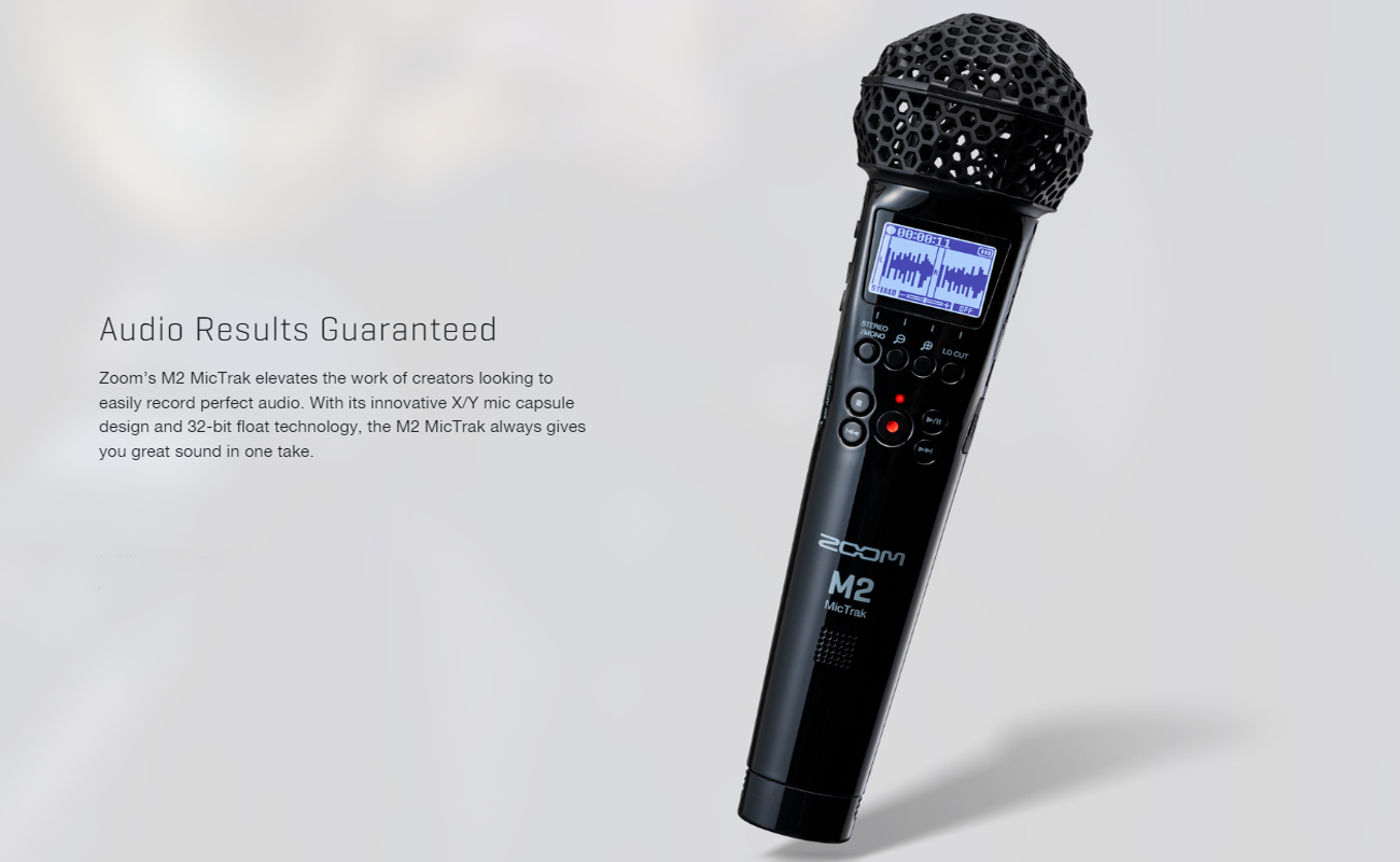 Zoom M2 MicTrak Handheld X/Y Microphone Audio Recorder w/ 32-bit Float ...
