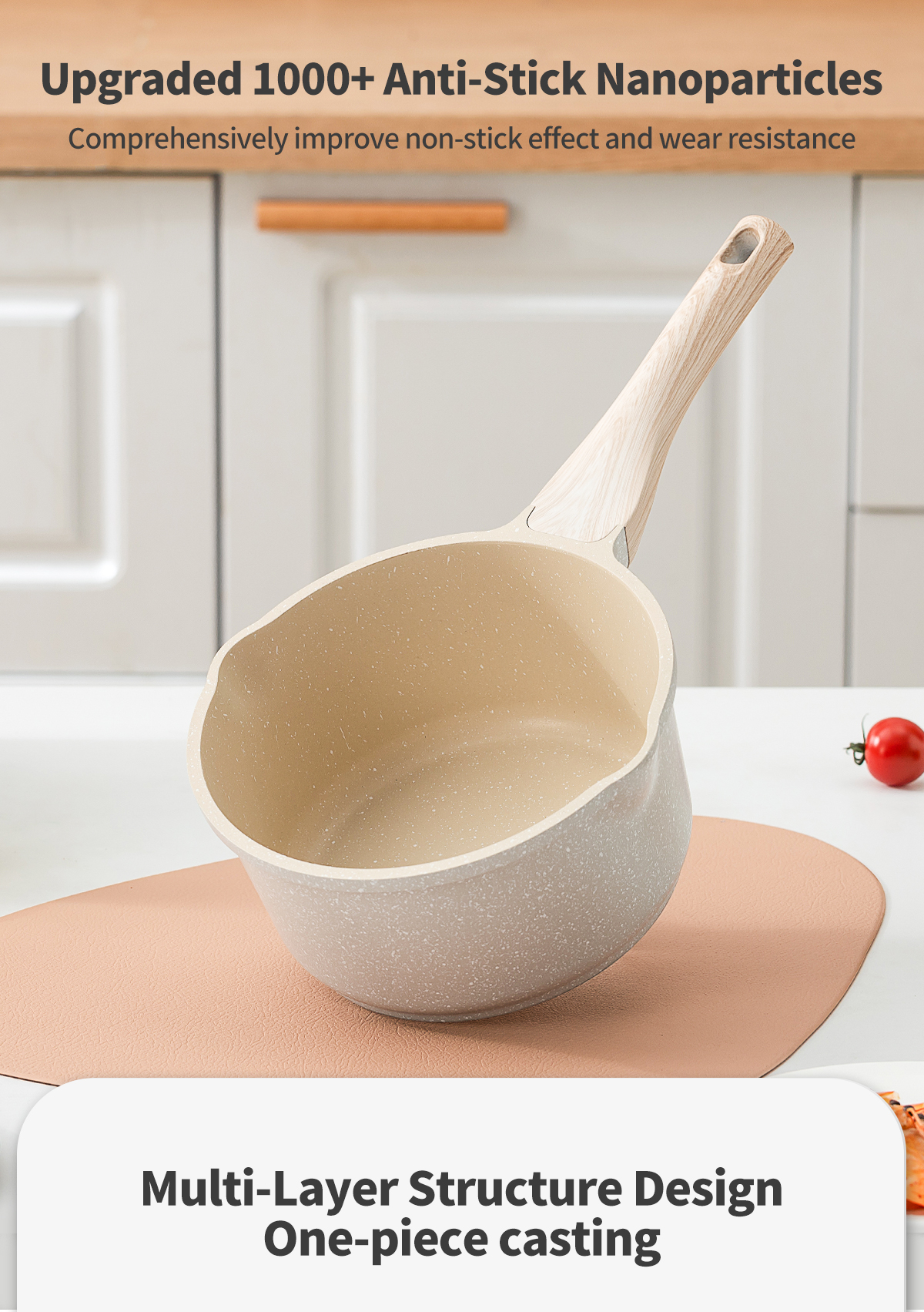 INSSA Saucepan Non-Stick Soup Pot 18cm Cooking Pot Milk Pot Suitable ...