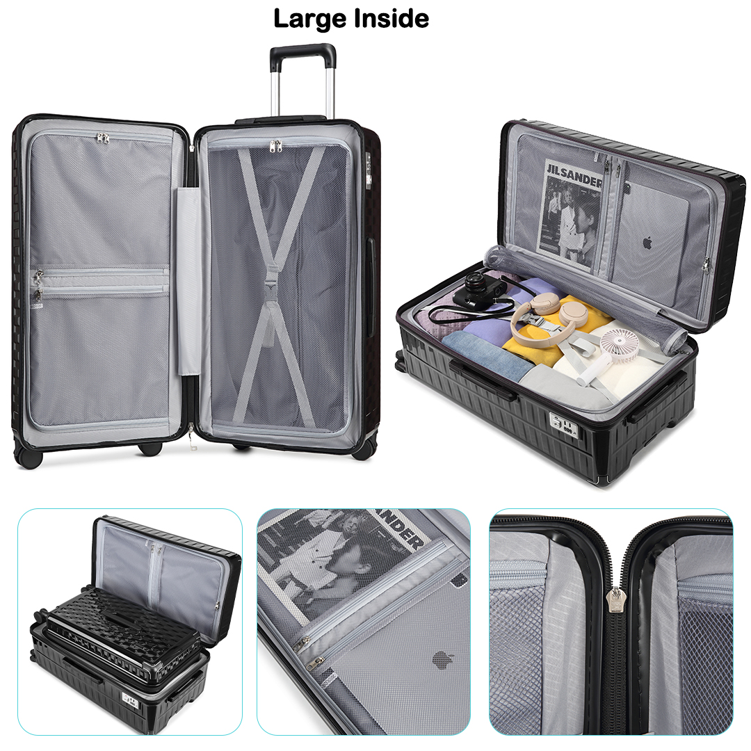SeaChoice Hardside Luggage with Premium PC Trunk Spinner Wheels, 2 ...
