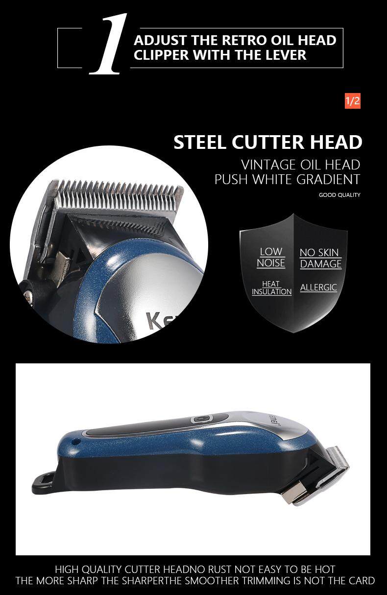 Kemei Razor Hair Cut Rechargeable Hair Clipper Cordless LCD Monitor ...