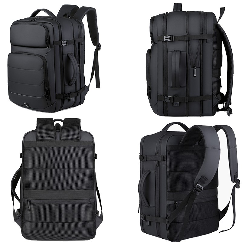 40L Expandable Backpacks USB Charging Port 17 inch Laptop Bag | Shopee ...
