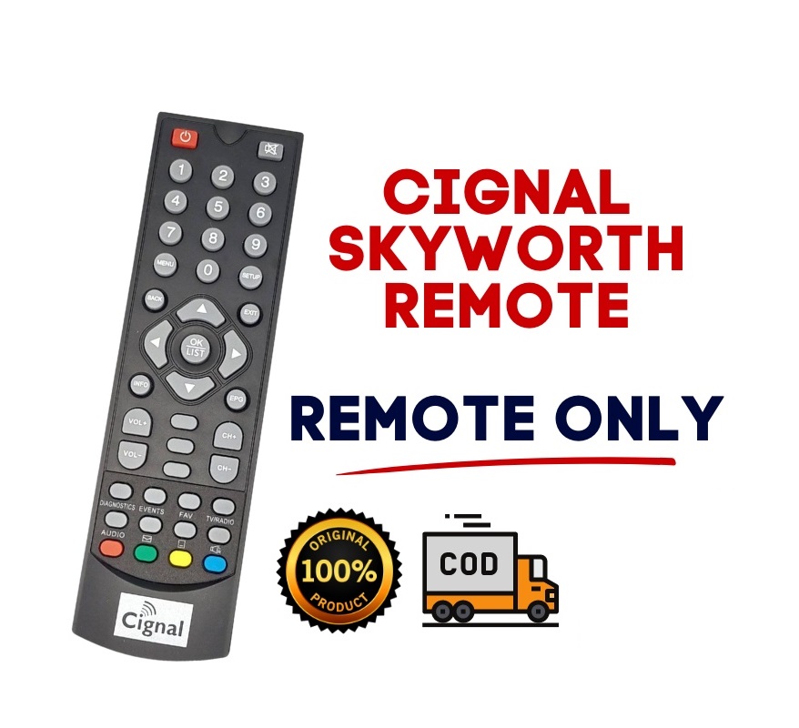 LMJ Cignal Remote Skyworth (HD & SD) Compatible w/ 7400A, S610A & S7681 ...