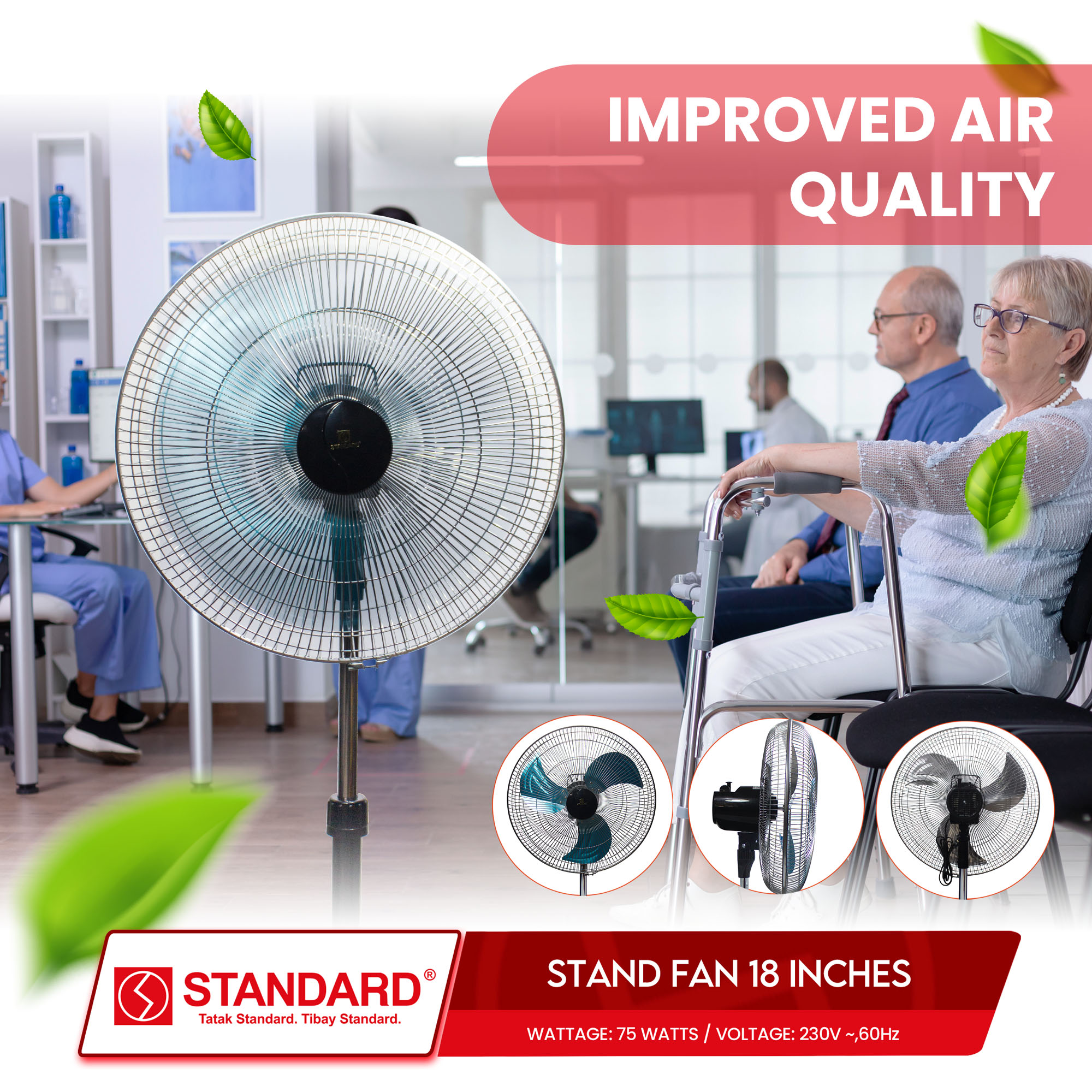 Standard Electric Fan Stand 18 Inches Metal Blade | Shopee Philippines