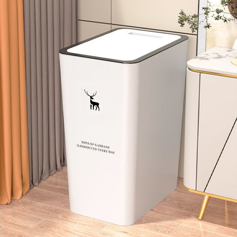 15L Rectangular Trash Can Big Kitchen Bathroom Toilet Trash Can Living ...