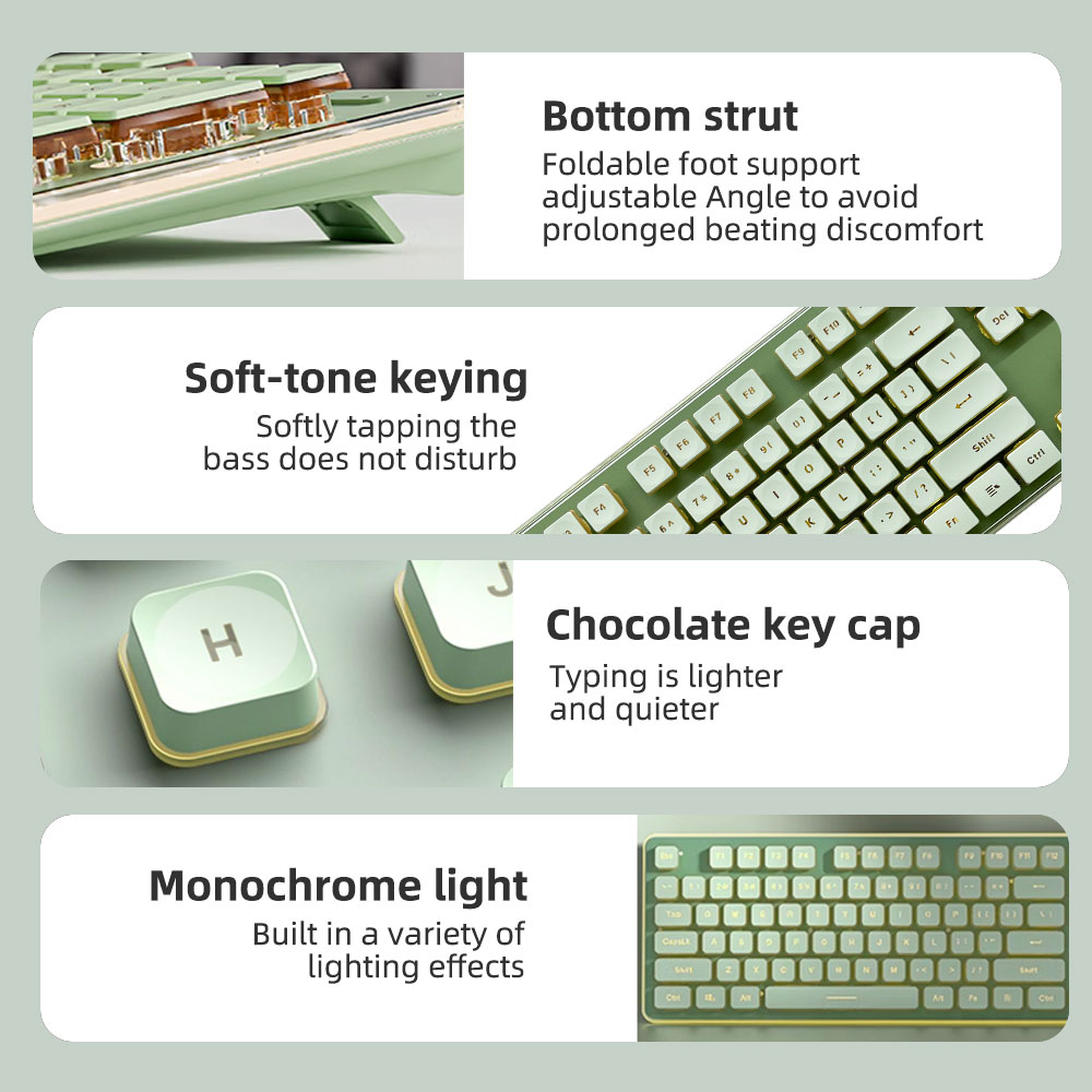 Zeus K-88 104 Keys Membrane Keyboard USB Wired Silent LED Backlit For ...