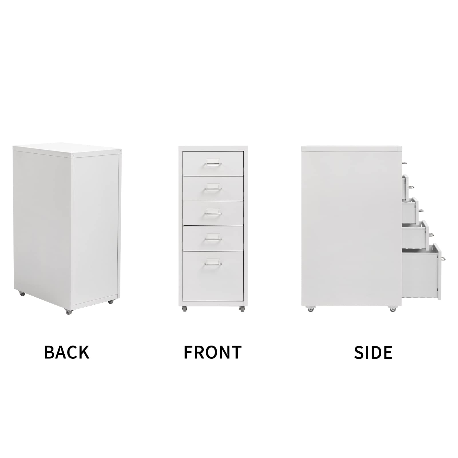 Lockable 3/5/6 Layer Metal Drawer Cabinet Metal Removable Home Office ...