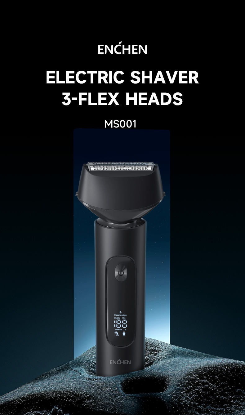 ENCHEN Electric Foil Reciprocating Shaver MS001 Razor With LCD Display ...