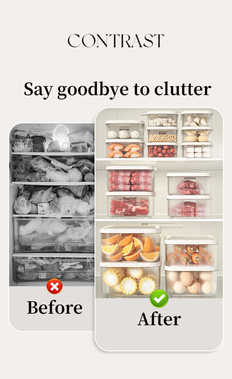 Ref Organizer Food Storage Food Container With Cover Food Sealed ...