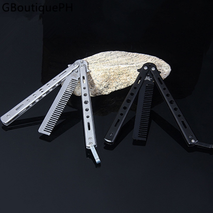 Salon Training Folding Stainless Butterfly Folding Comb Balicomb ...