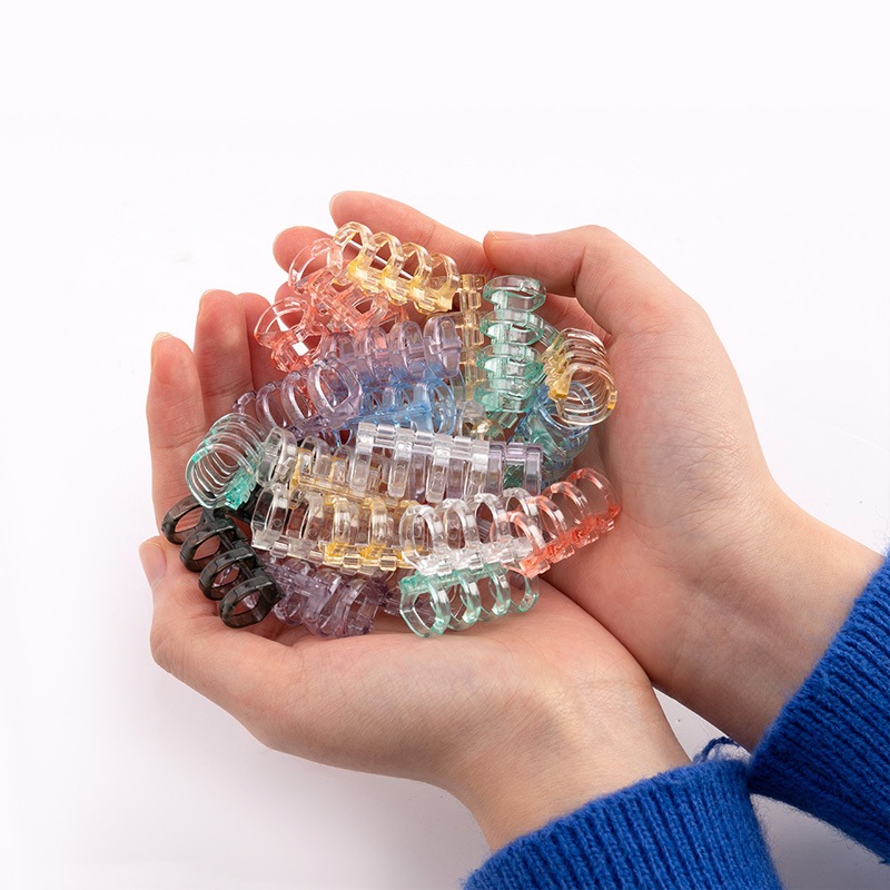 5 Hole Binding Ring DIY Transparent Plastic Binder Loop A4 A5 A6 Loose