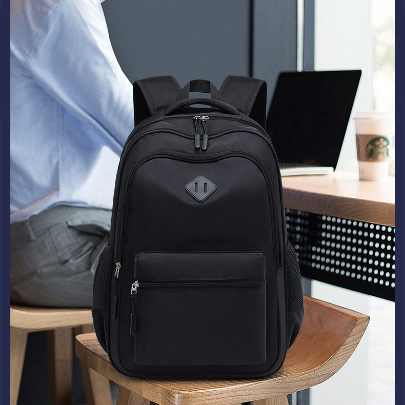 Backpack with large capacity, black casual, fashionable, simple and ...