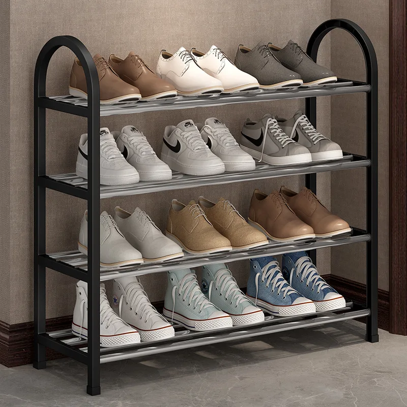 4-5 Layer Simple Colored Non-woven Shoe Rack Tier Organizer Stackable ...