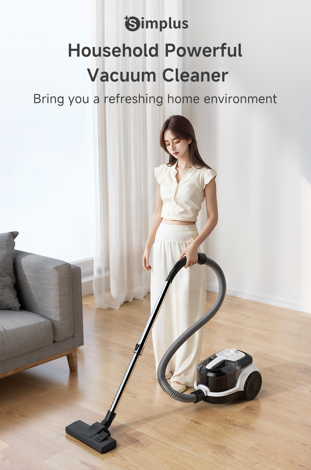 Simplus Vacuum Cleaner 22000pa Ultra-Powerful Suction 1.2L Large Dust ...