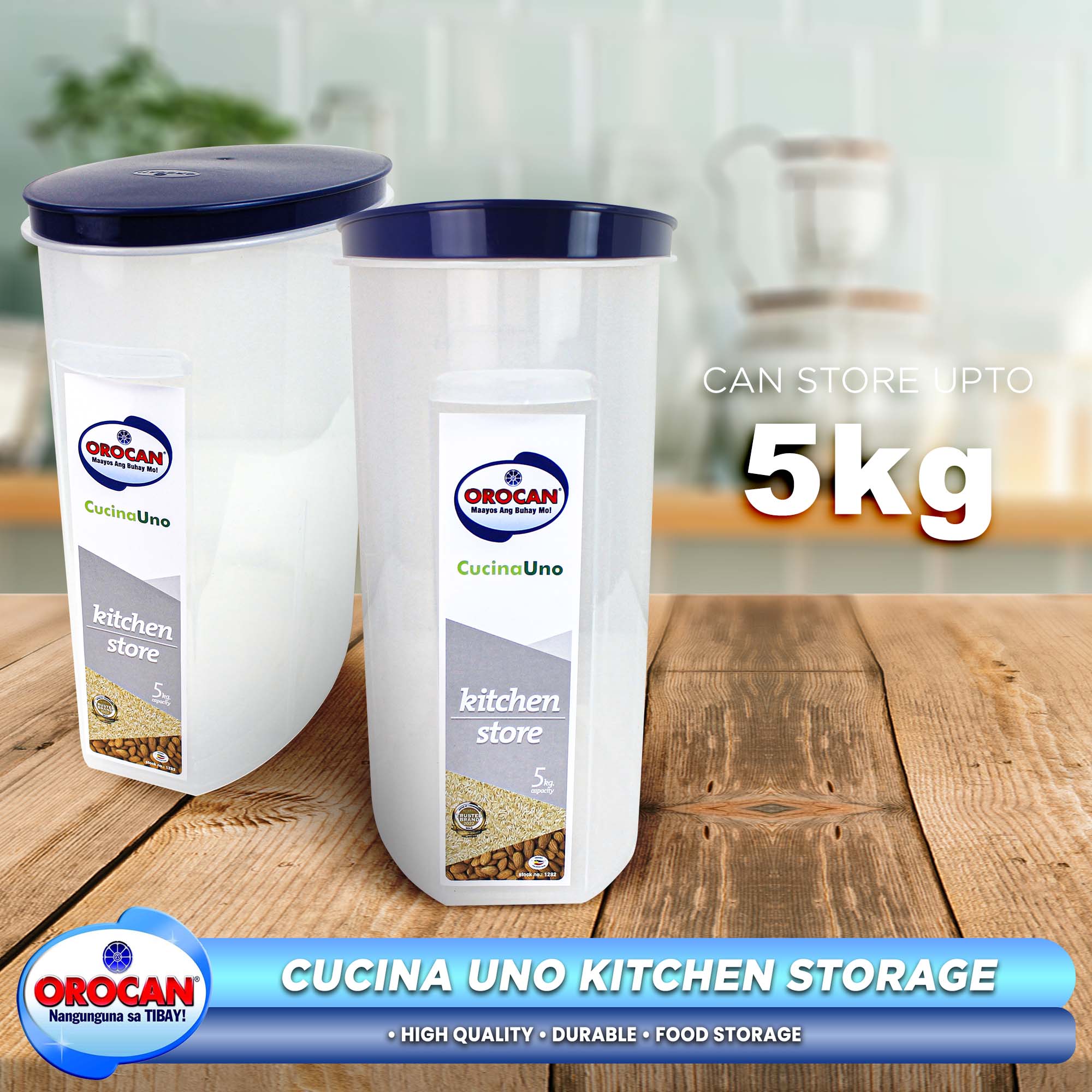 OROCAN Rice Box Food Dispenser Kitchen Storage Cucina Uno 5kg | Shopee ...