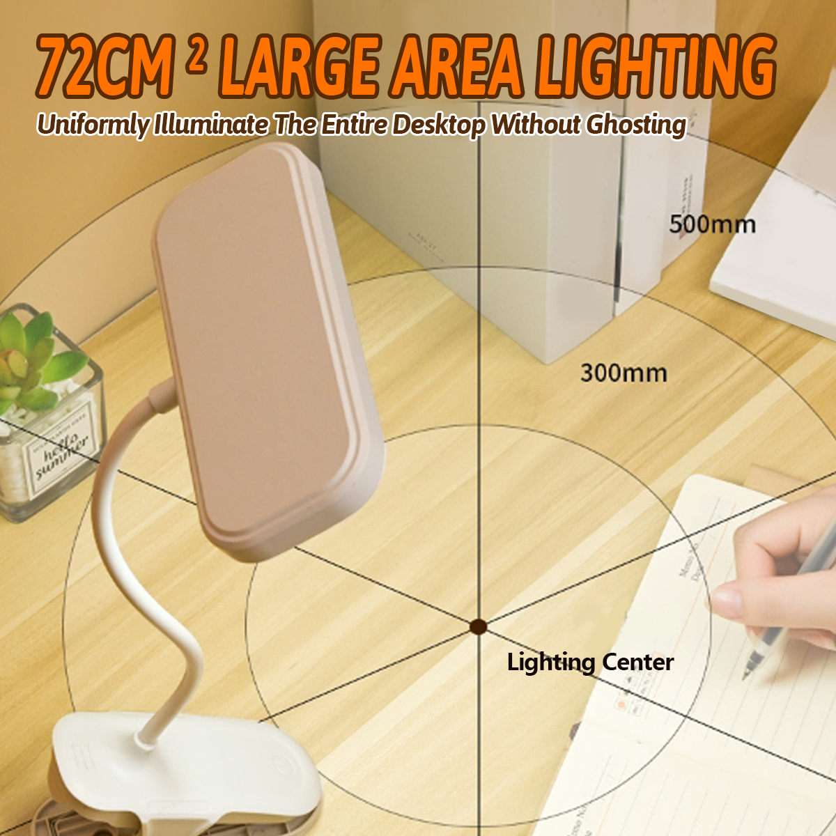 LED Rechargeable Desk Lamp USB Study Light for Bedroom Flexible Clip ...