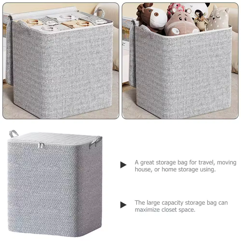 HOKEMP 220L Large Foldable Clothes Organizer Box Portable Storage Bag ...